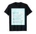 Computer Geek Eat Sleep Skate Repeat T-Shirt - Aesthetic Graphic Unisex - T-Shirt, Sweatshirt, Hoodie