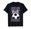 Soccer Sister Ball Purple Coquette Bow T-Shirt - Minimalist Print Men Women - T-Shirt, Sweatshirt, Hoodie