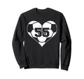 Soccer Heart Number 55 Jersey Sweatshirt - Casual Everyday Wear Men Women - T-Shirt, Sweatshirt, Hoodie