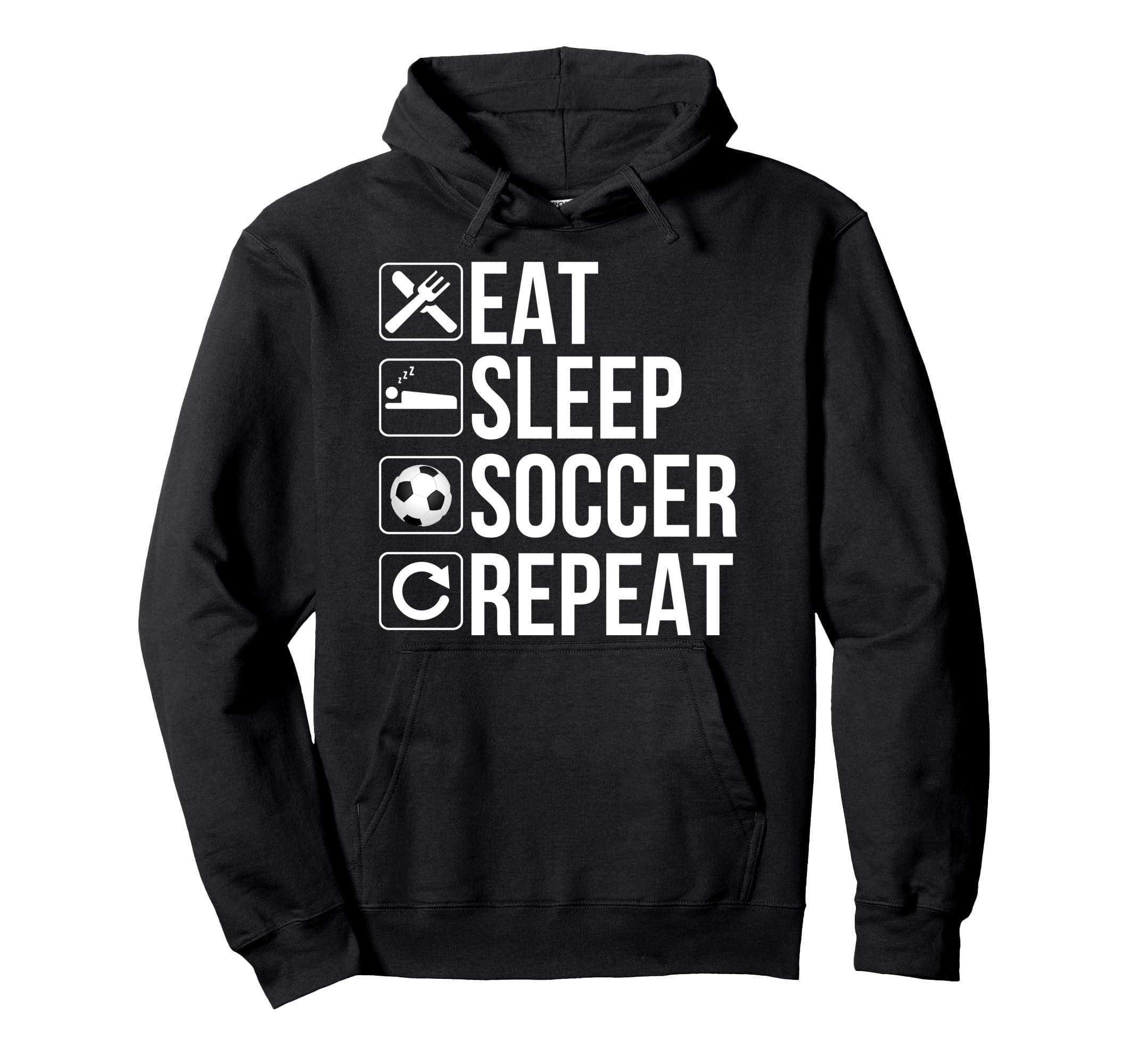 Soccer Player Funny Eat Sleep Soccer Hoodie - Aesthetic Graphic Unisex - T-Shirt, Sweatshirt, Hoodie