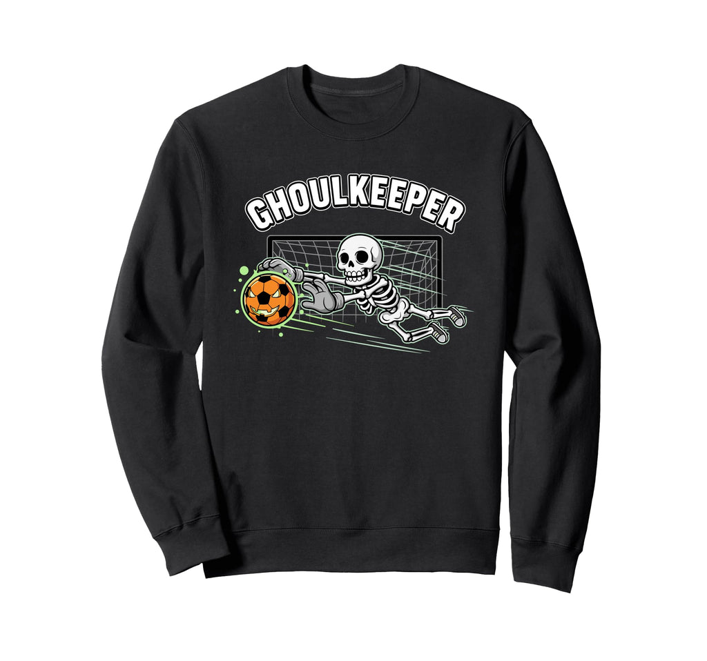 Ghoulkeeper Skeleton Goalie Sweatshirt - Graphic Print for Adults - T-Shirt, Sweatshirt, Hoodie