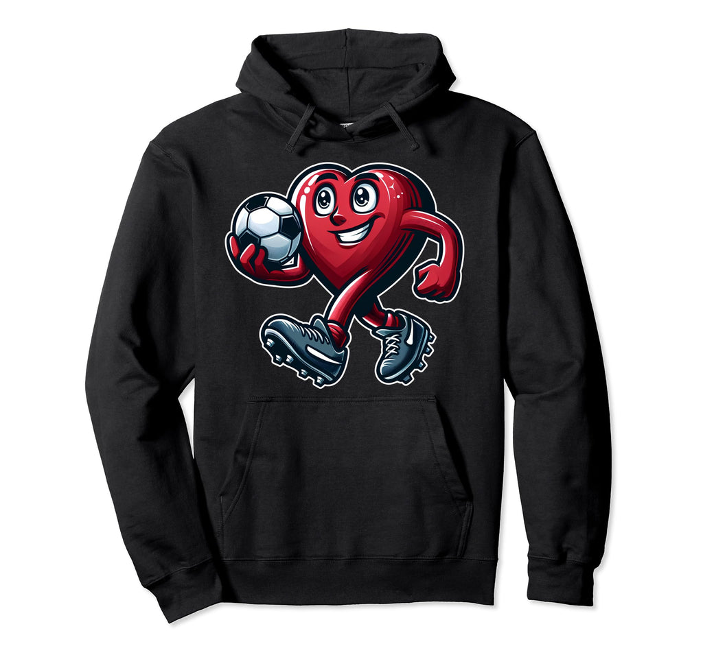 Valentines Day Heart Soccer Team Hoodie - Aesthetic Graphic for Adults - T-Shirt, Sweatshirt, Hoodie