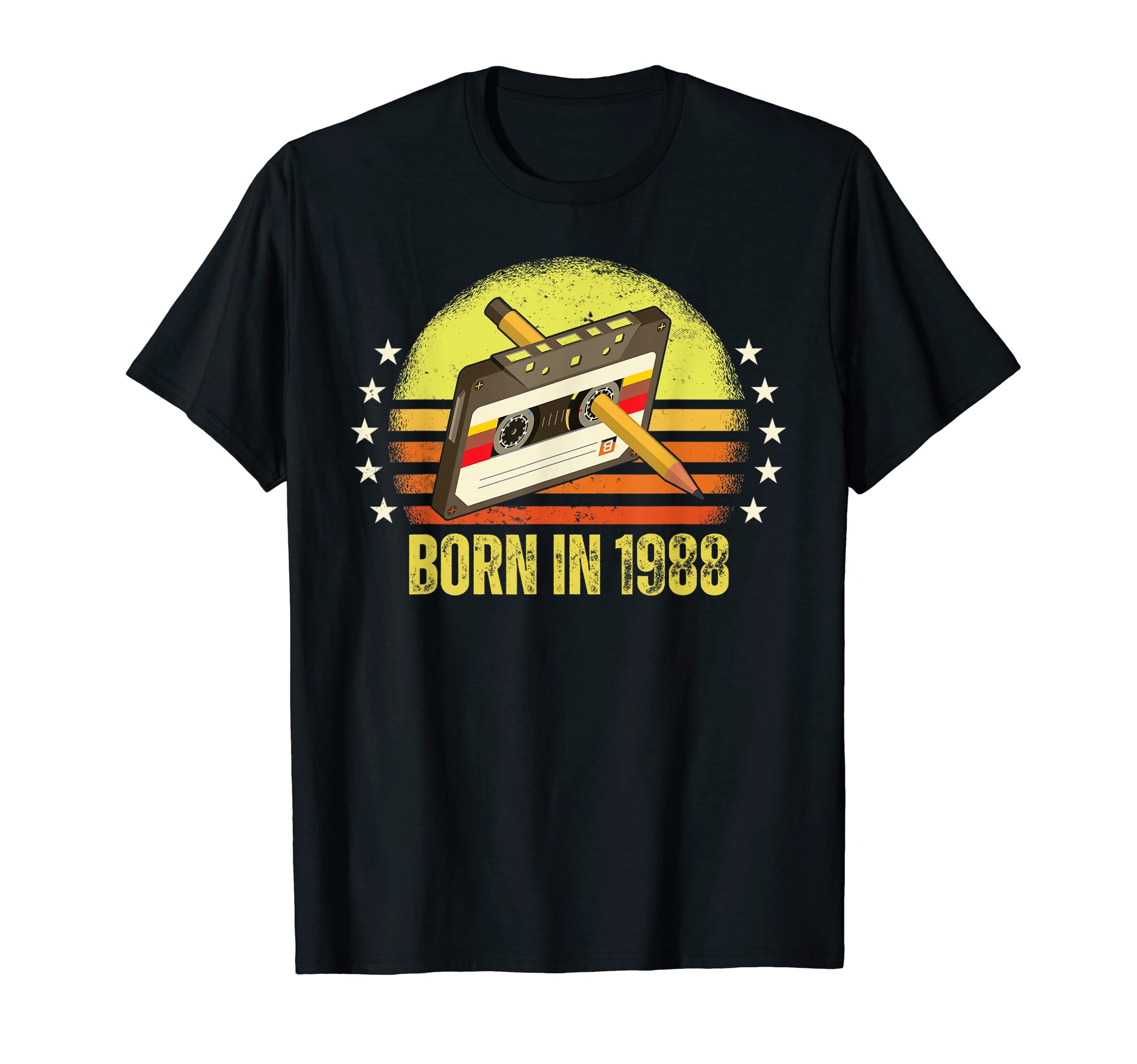 Born 1988 Cassette Tape Pencil T-Shirt - Fun Novelty Design for Adults - T-Shirt, Sweatshirt, Hoodie