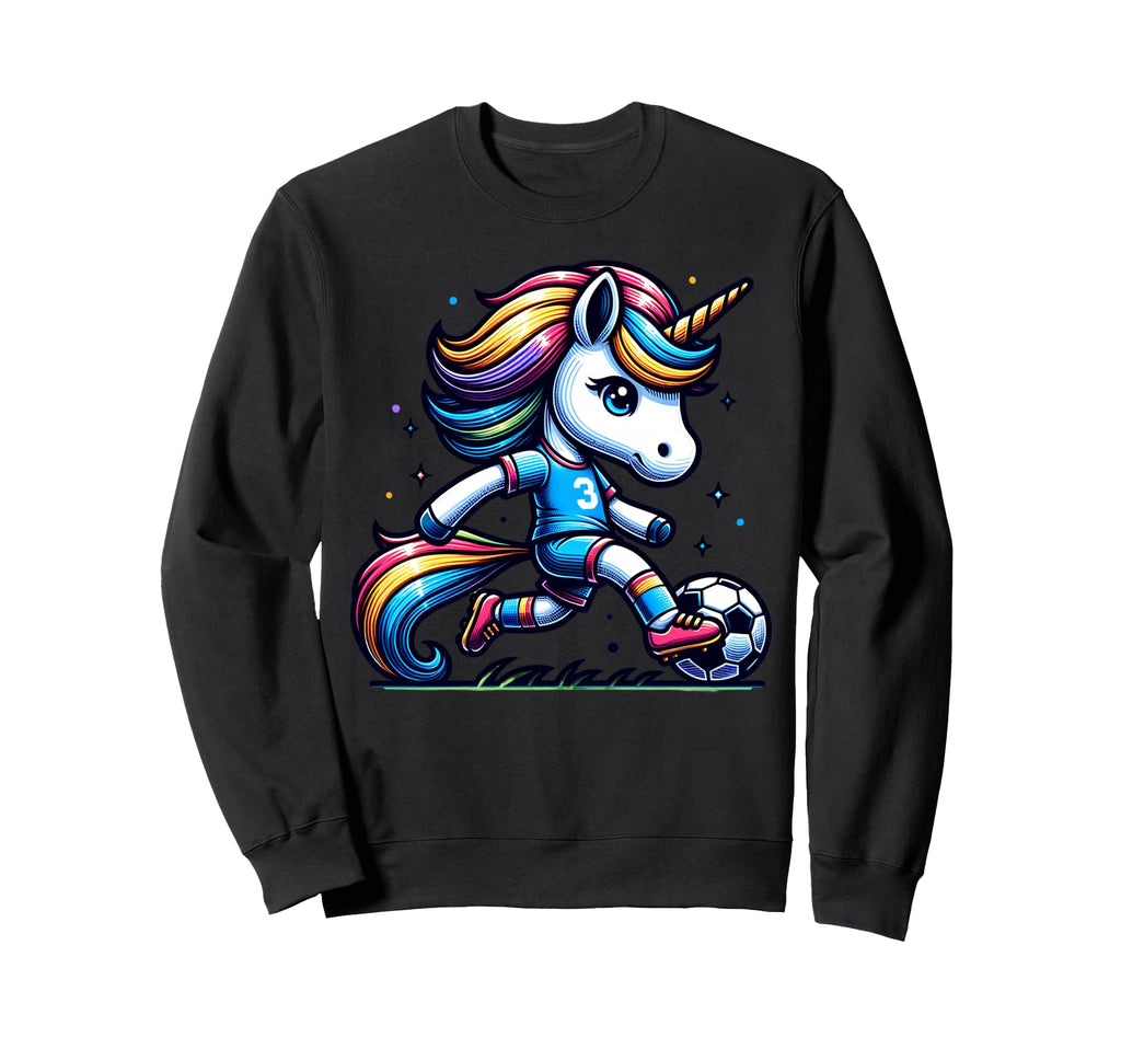 Footballer Unicorn Fans Soccer Sweatshirt - Novelty Apparel for Adults - T-Shirt, Sweatshirt, Hoodie