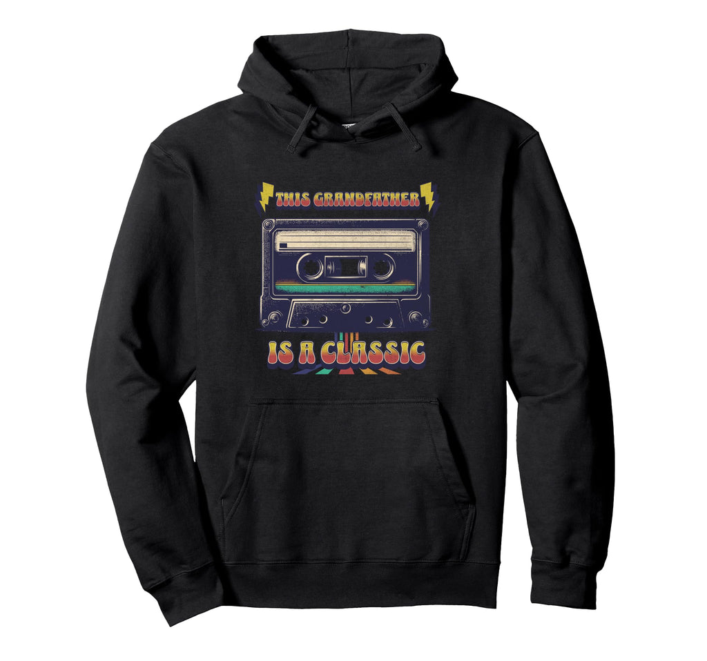 This Grandfather Is Cassette Tape Music Hoodie - Fun Novelty Design Unisex - T-Shirt, Sweatshirt, Hoodie