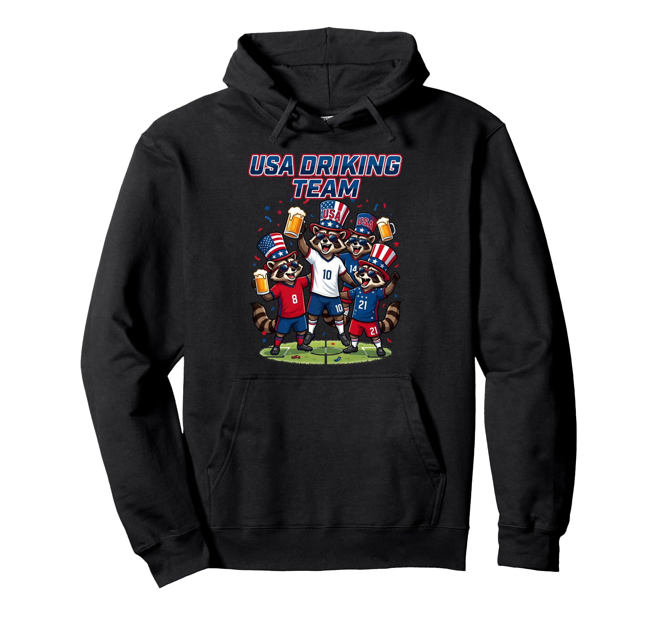 Usa Raccoon Soccer Tournament 2016 Hoodie - Casual Everyday Wear Men Women - T-Shirt, Sweatshirt, Hoodie