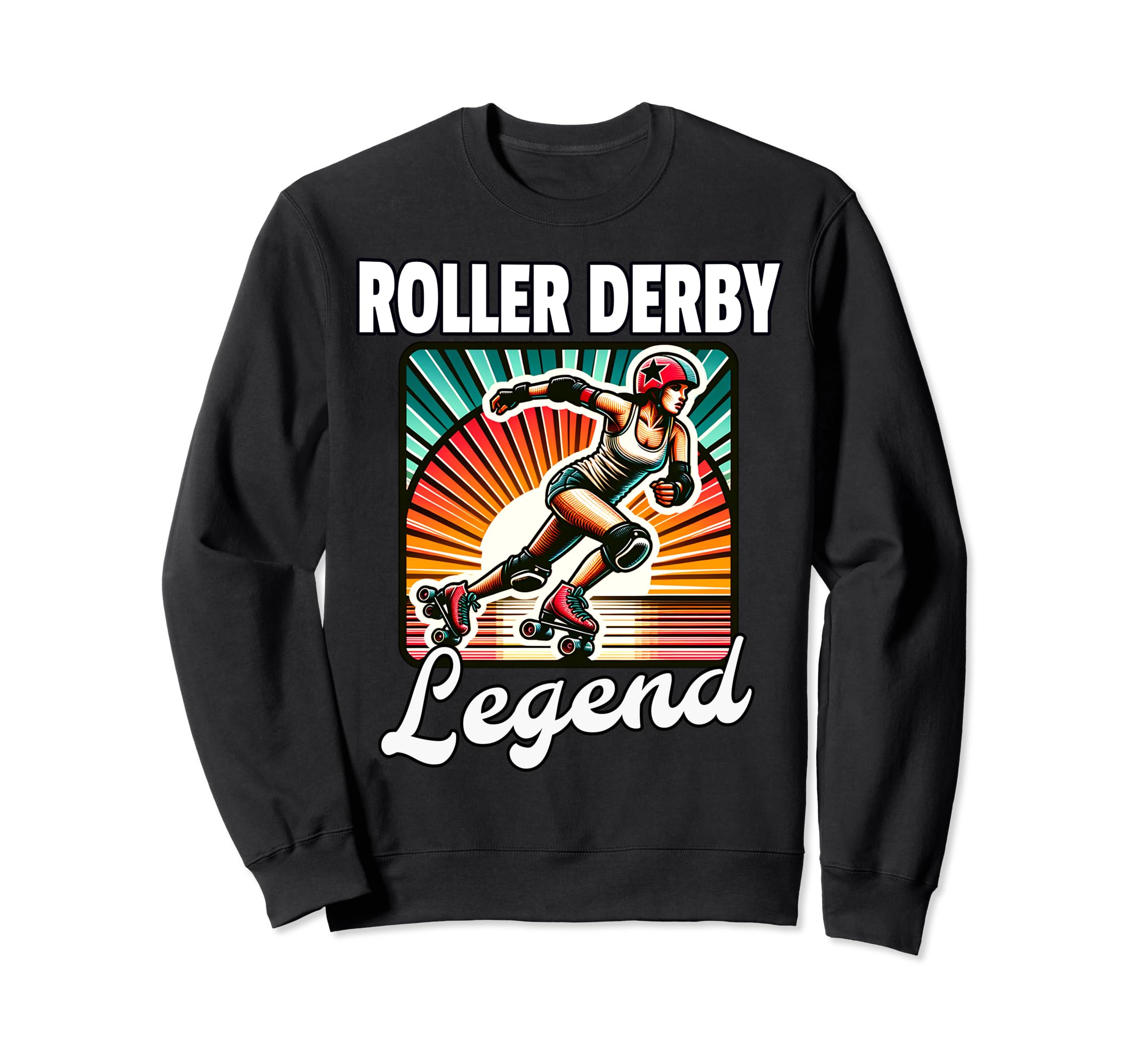 Roller Derby Legend Roller Derby Sweatshirt - Aesthetic Graphic for Adults - T-Shirt, Sweatshirt, Hoodie