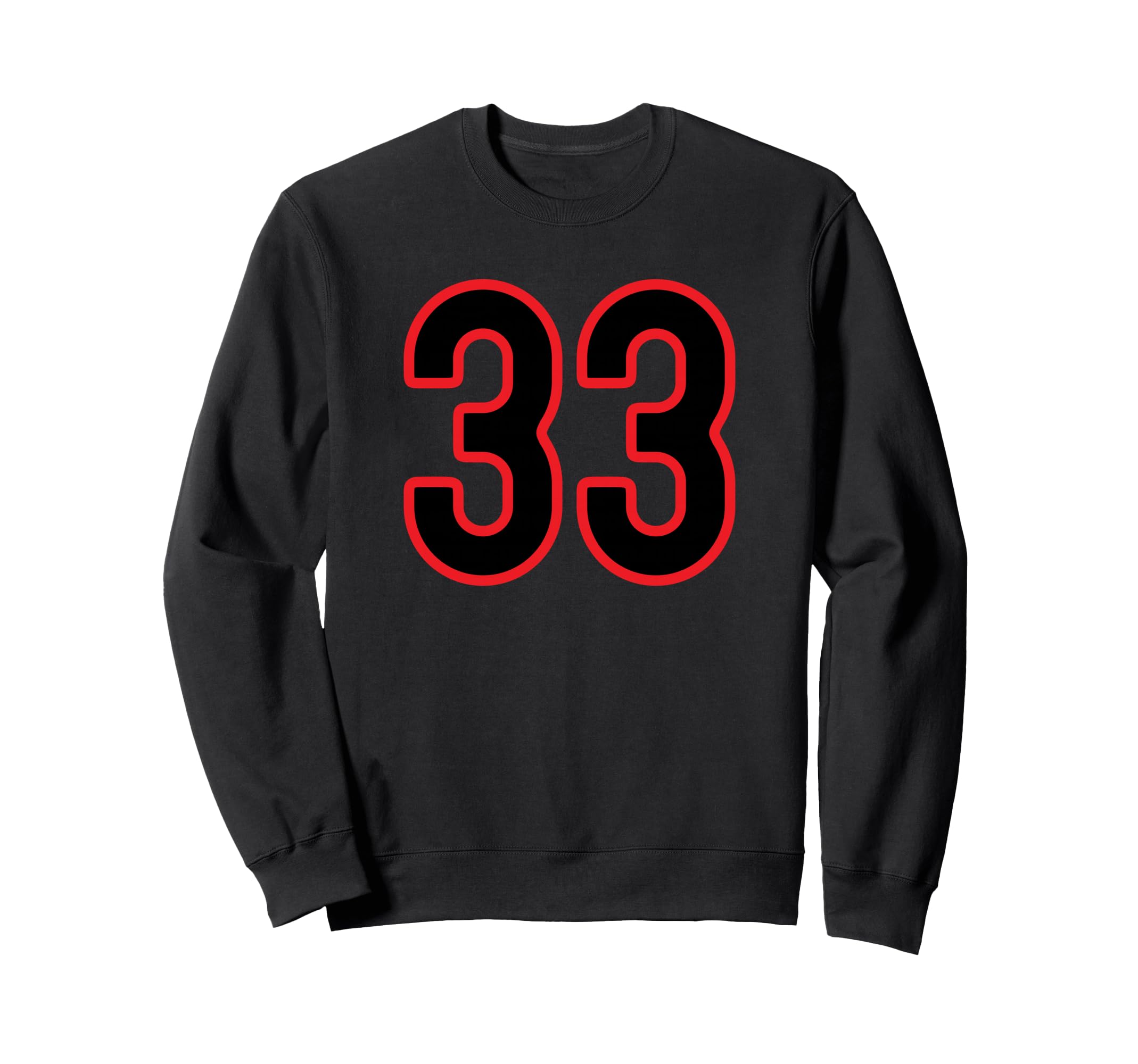 Red Black Sport Team Number 33 Sweatshirt - Streetwear Style Unisex - T-Shirt, Sweatshirt, Hoodie