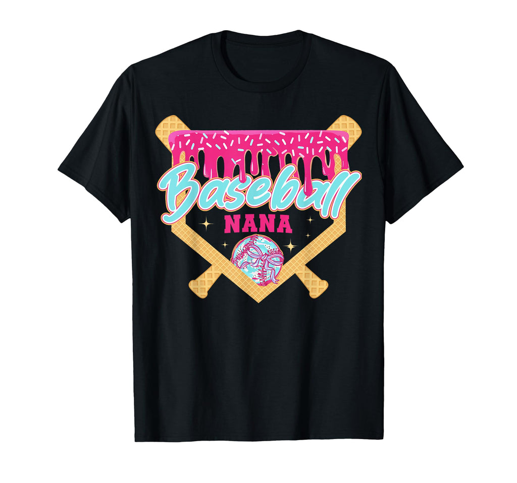 Baseball Nana Drip Ice Cream T-Shirt - Custom Art Print for Adults - T-Shirt, Sweatshirt, Hoodie
