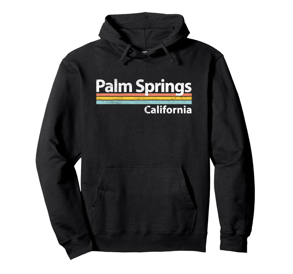 Palm Springs California Stripes Hoodie - Custom Art Print Men Women - T-Shirt, Sweatshirt, Hoodie