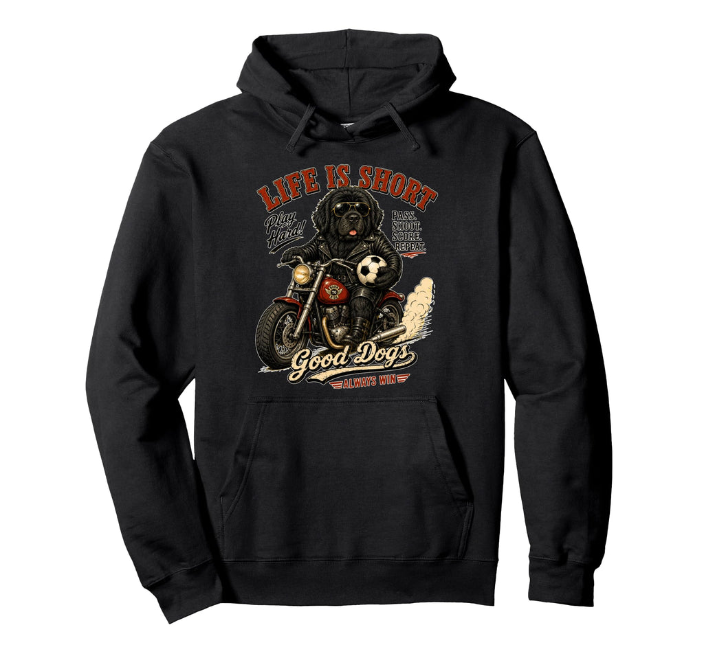 Newfoundland Motorbike Love Footbal Hoodie - Aesthetic Graphic Men Women - T-Shirt, Sweatshirt, Hoodie