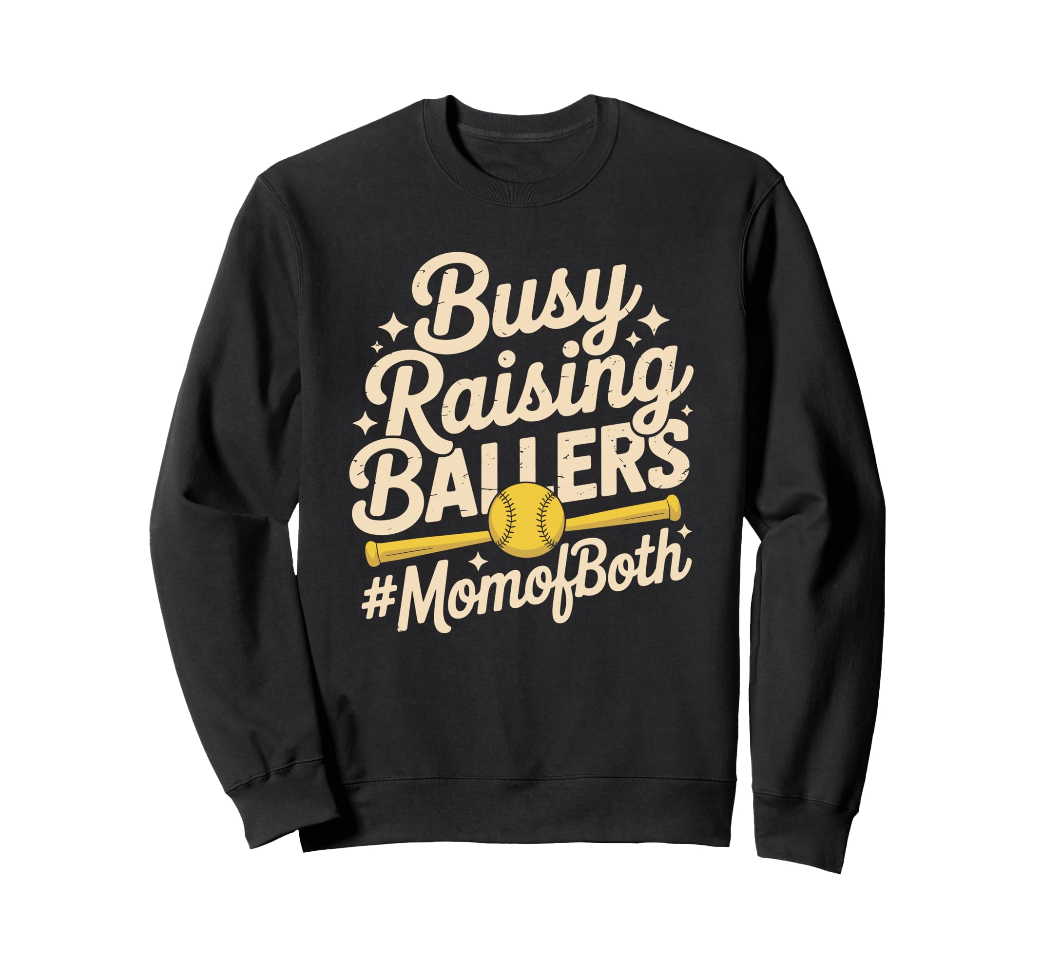 Busy Raising Ballers Mom Both Sweatshirt - Unique Graphic for Adults - T-Shirt, Sweatshirt, Hoodie