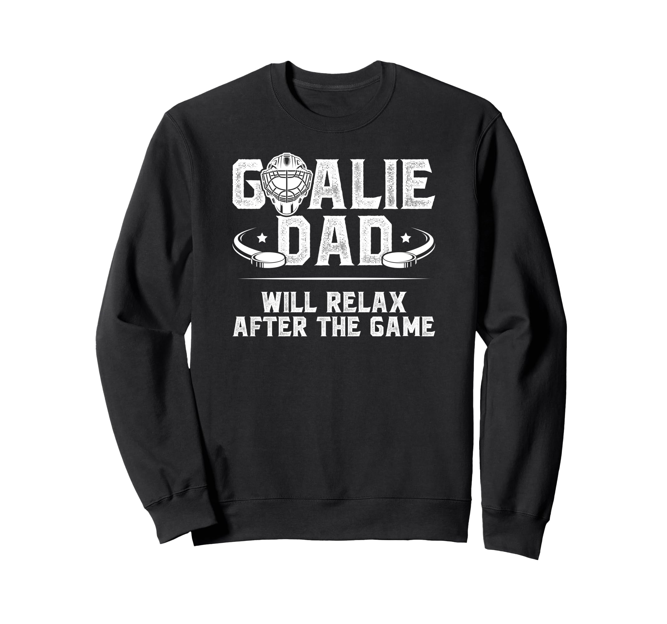 Funny Hockey Goalie Dad Ice Sweatshirt - Minimalist Print for Adults - T-Shirt, Sweatshirt, Hoodie
