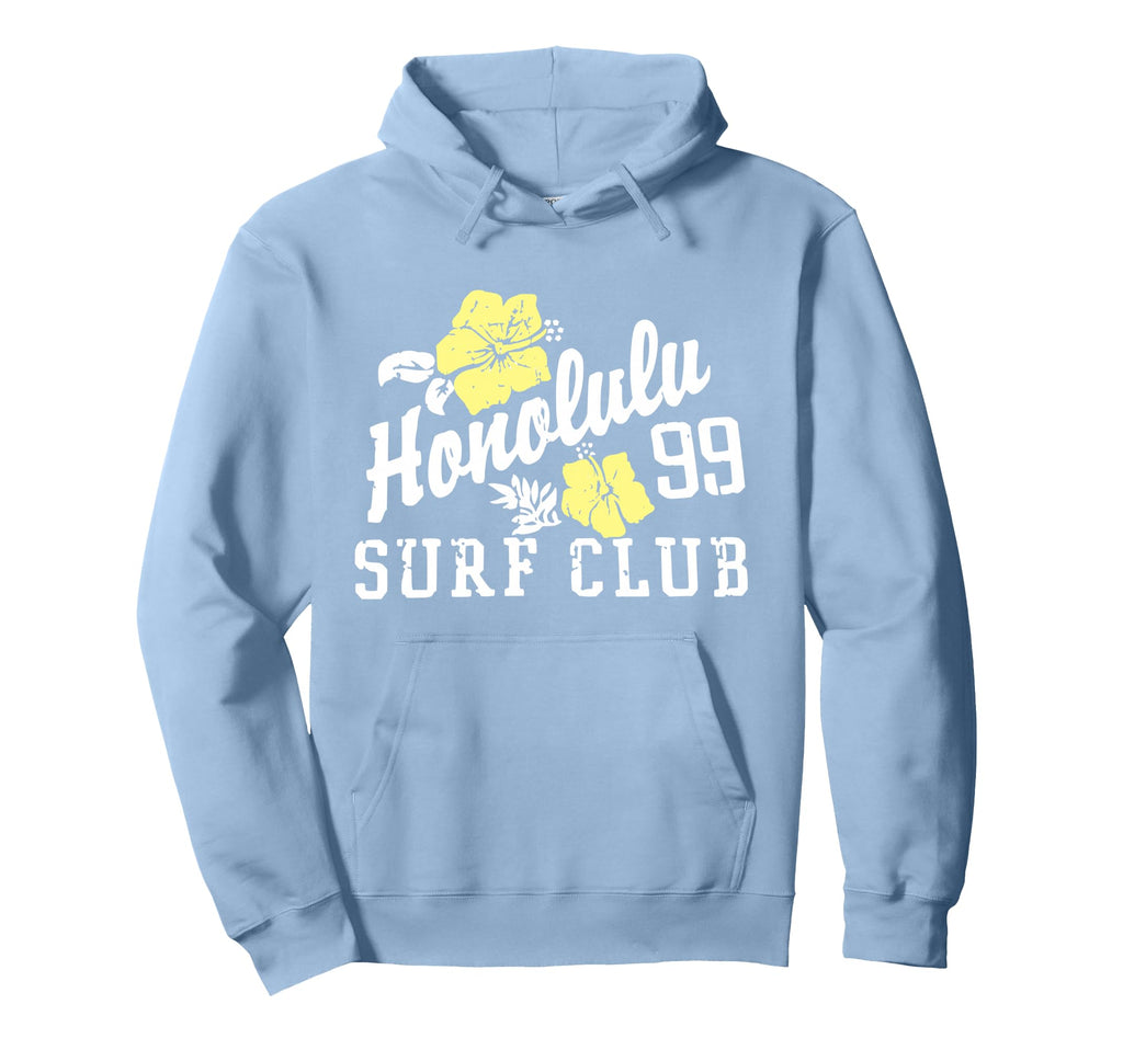 Honolulu 99 Surf Club Hibiscus Flower Hoodie - Novelty Apparel Men Women - T-Shirt, Sweatshirt, Hoodie