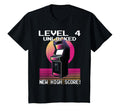 Level 4 Unlocked Gamer 4Th Birthday T-Shirt - Minimalist Print Unisex - T-Shirt, Sweatshirt, Hoodie