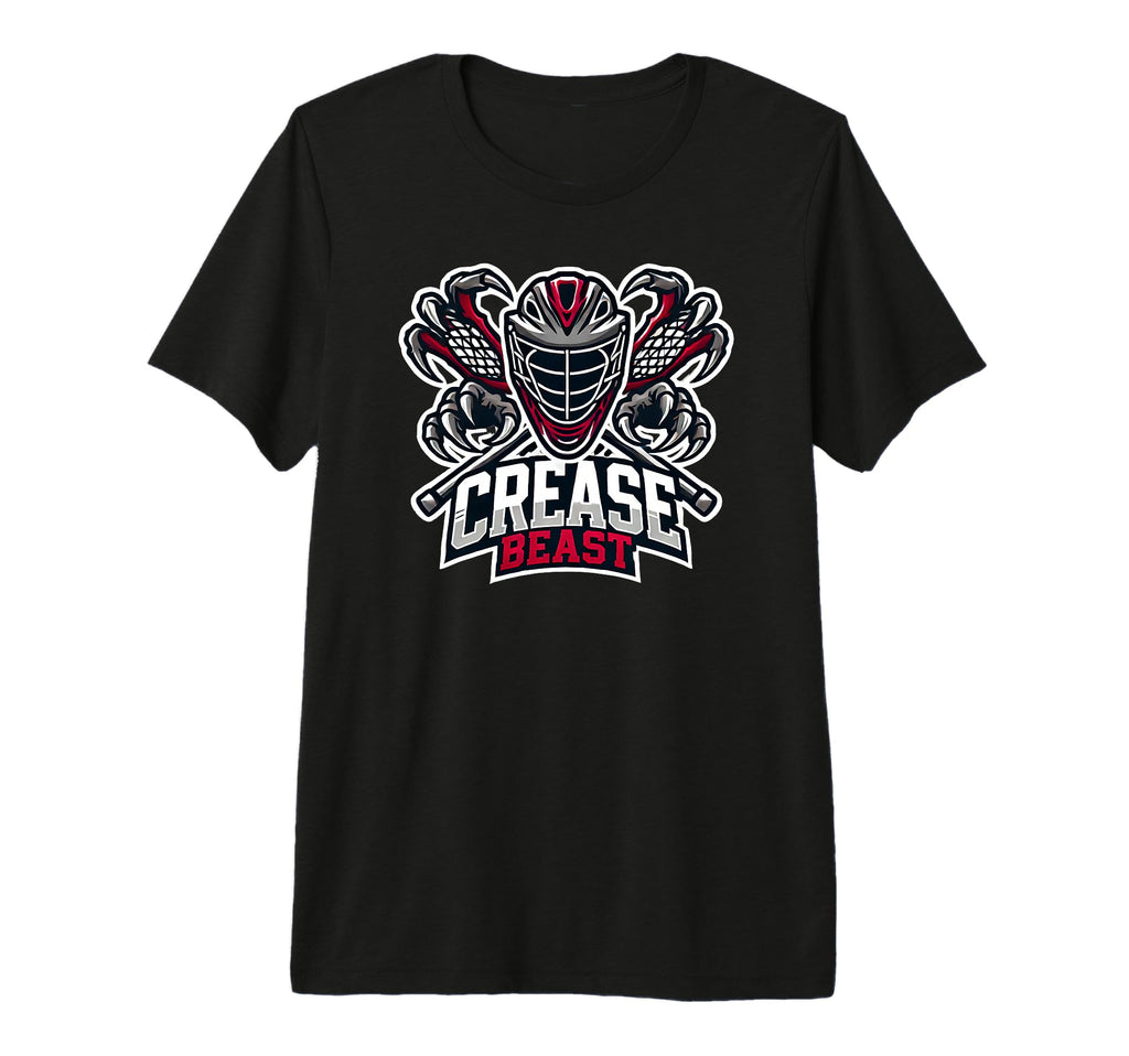 Lacrosse Goalie Crease Beast Funny Wild T-Shirt - Custom Art Print Unisex - T-Shirt, Sweatshirt, Hoodie