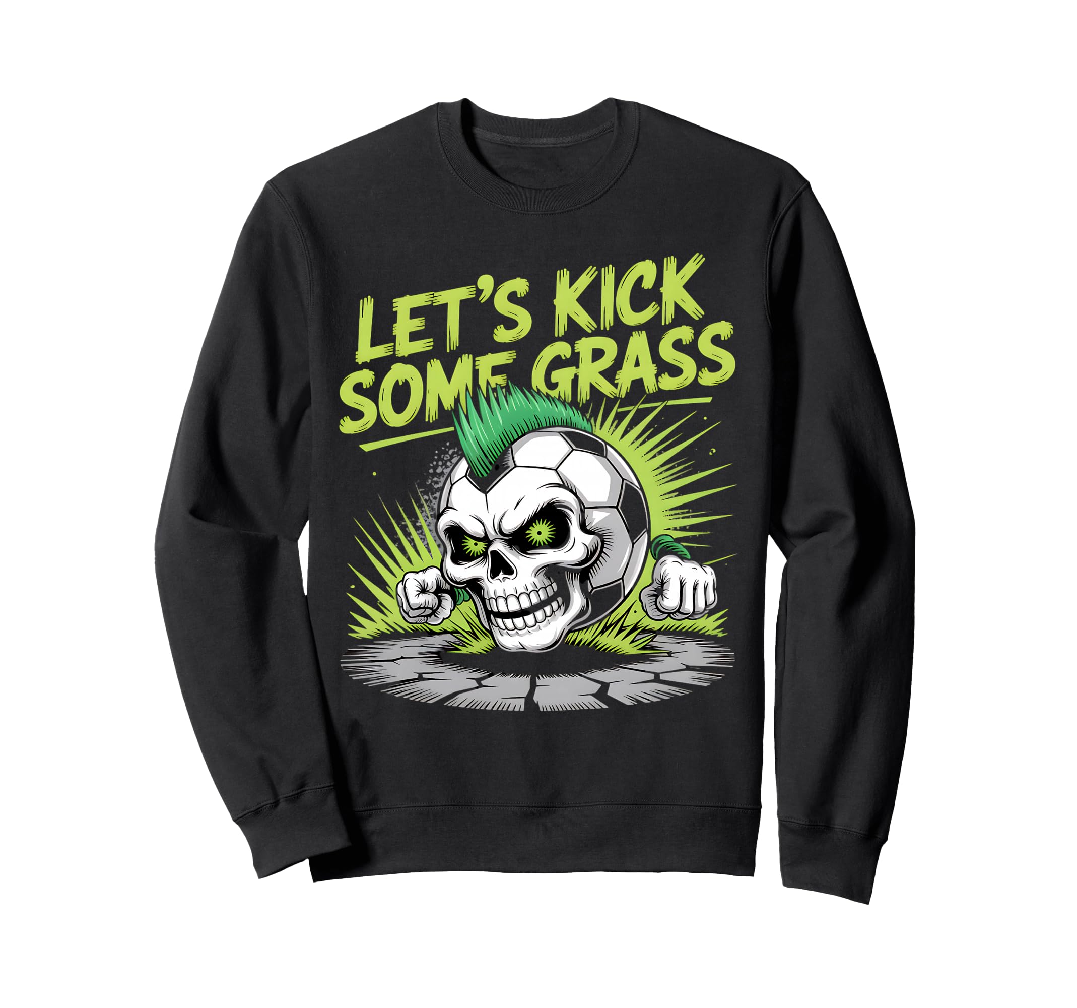 Let S Kick Some Grass Soccer Mom Sweatshirt - Minimalist Print Men Women - T-Shirt, Sweatshirt, Hoodie