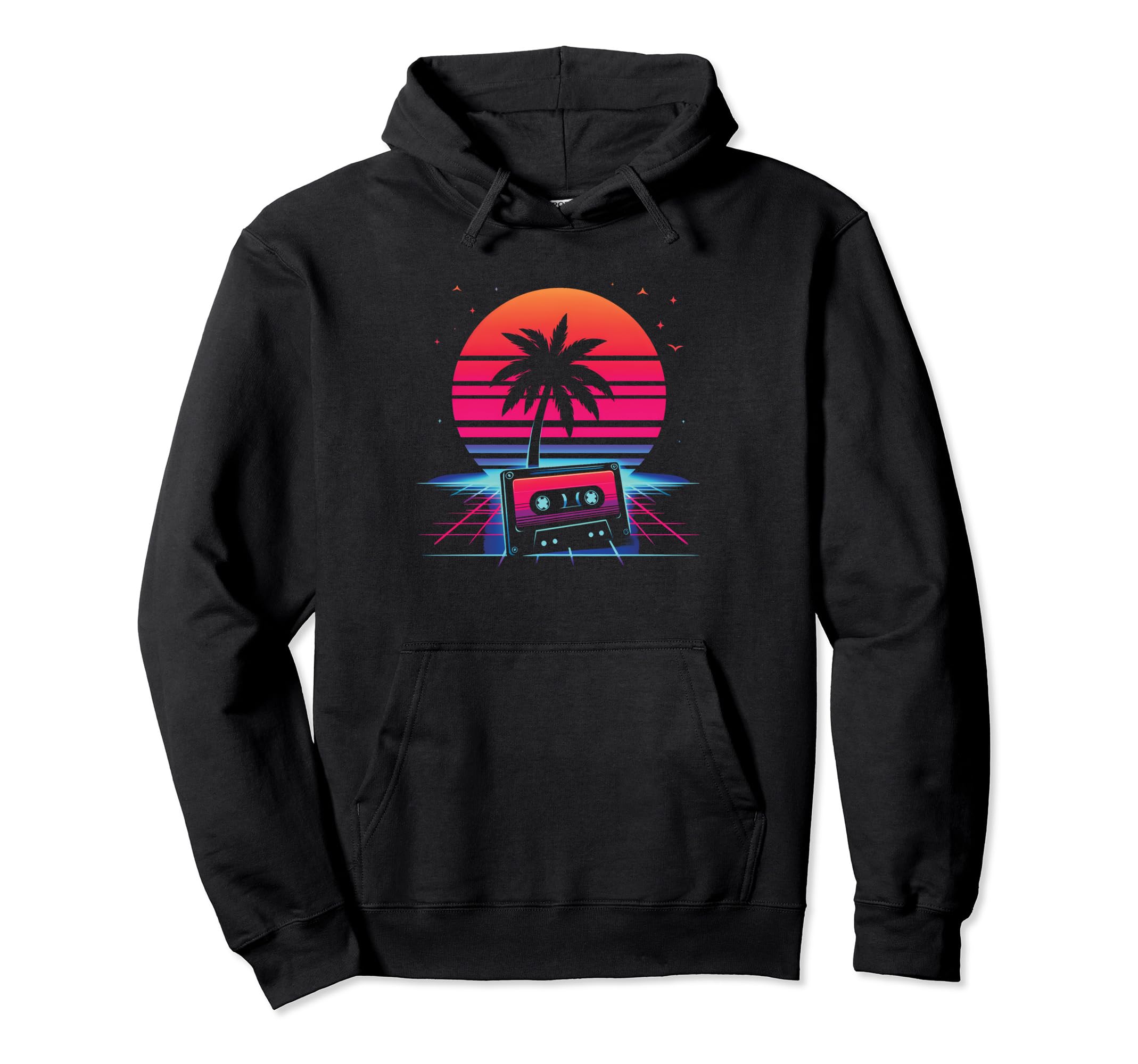 Cassette Vaporwave Oldschool Music Hoodie - Fun Novelty Design Men Women - T-Shirt, Sweatshirt, Hoodie