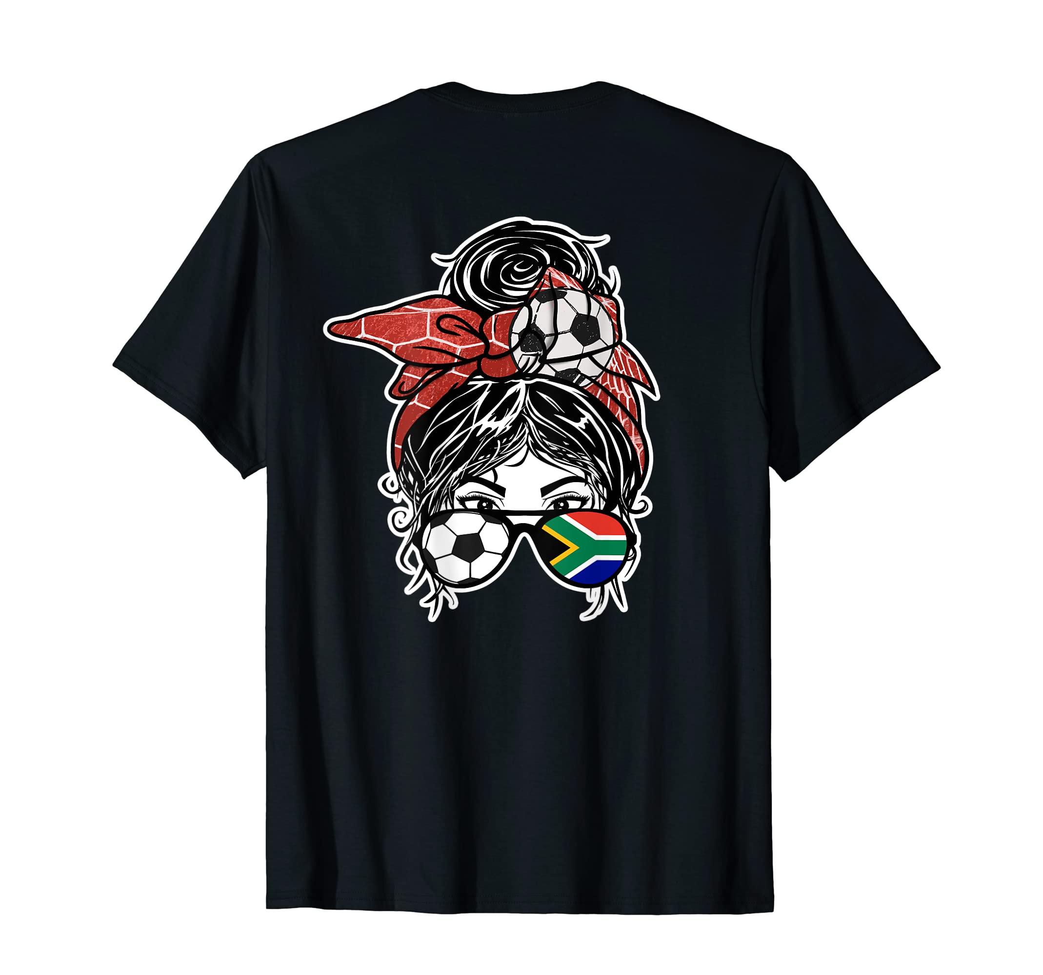 Messy Bun Hair South African Soccer T-Shirt - Aesthetic Graphic Unisex - T-Shirt, Sweatshirt, Hoodie