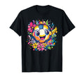 Smiling Soccer Ball Surrounded Flowers T-Shirt - Aesthetic Graphic Unisex - T-Shirt, Sweatshirt, Hoodie