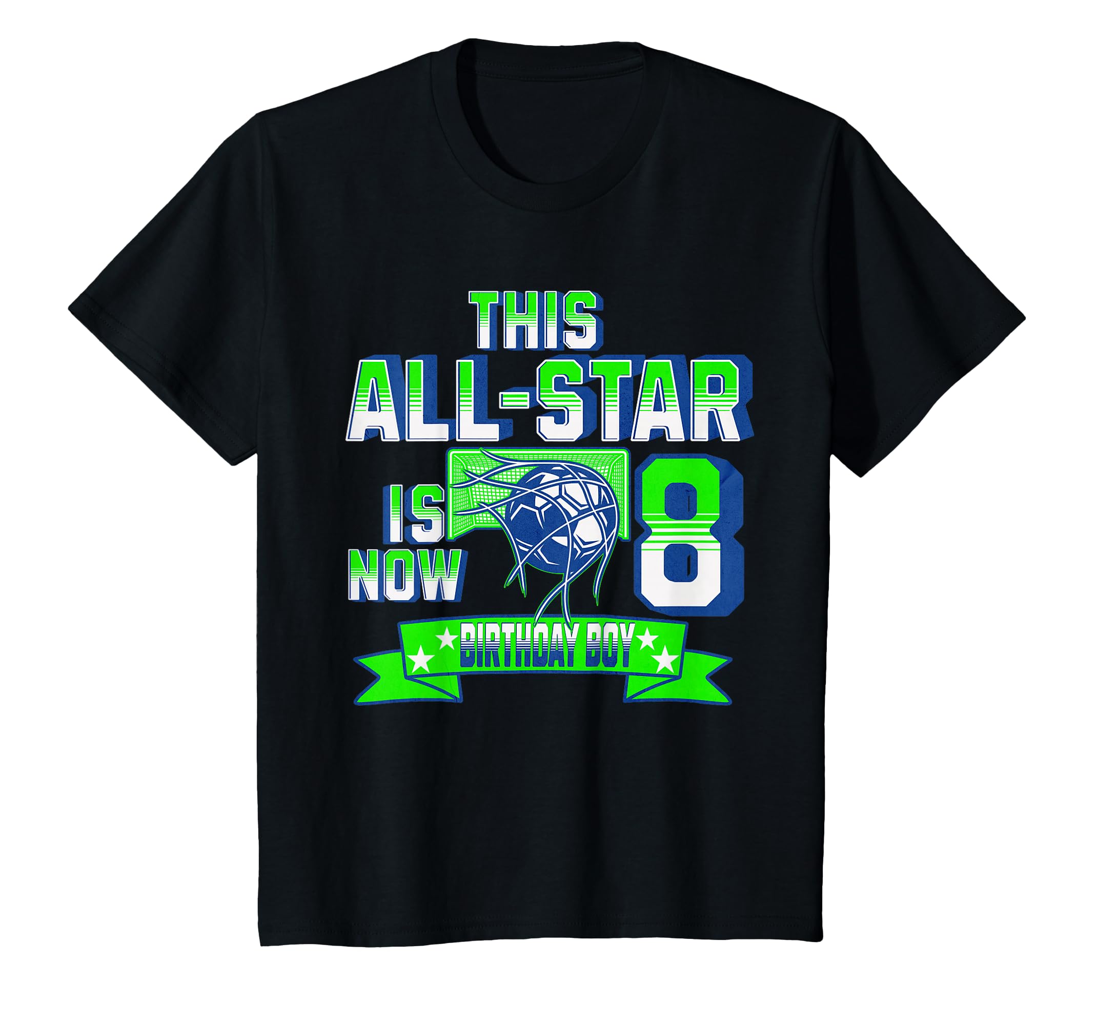 Age 8 Personalized Soccer Party 8Th T-Shirt - Unique Graphic Unisex - T-Shirt, Sweatshirt, Hoodie