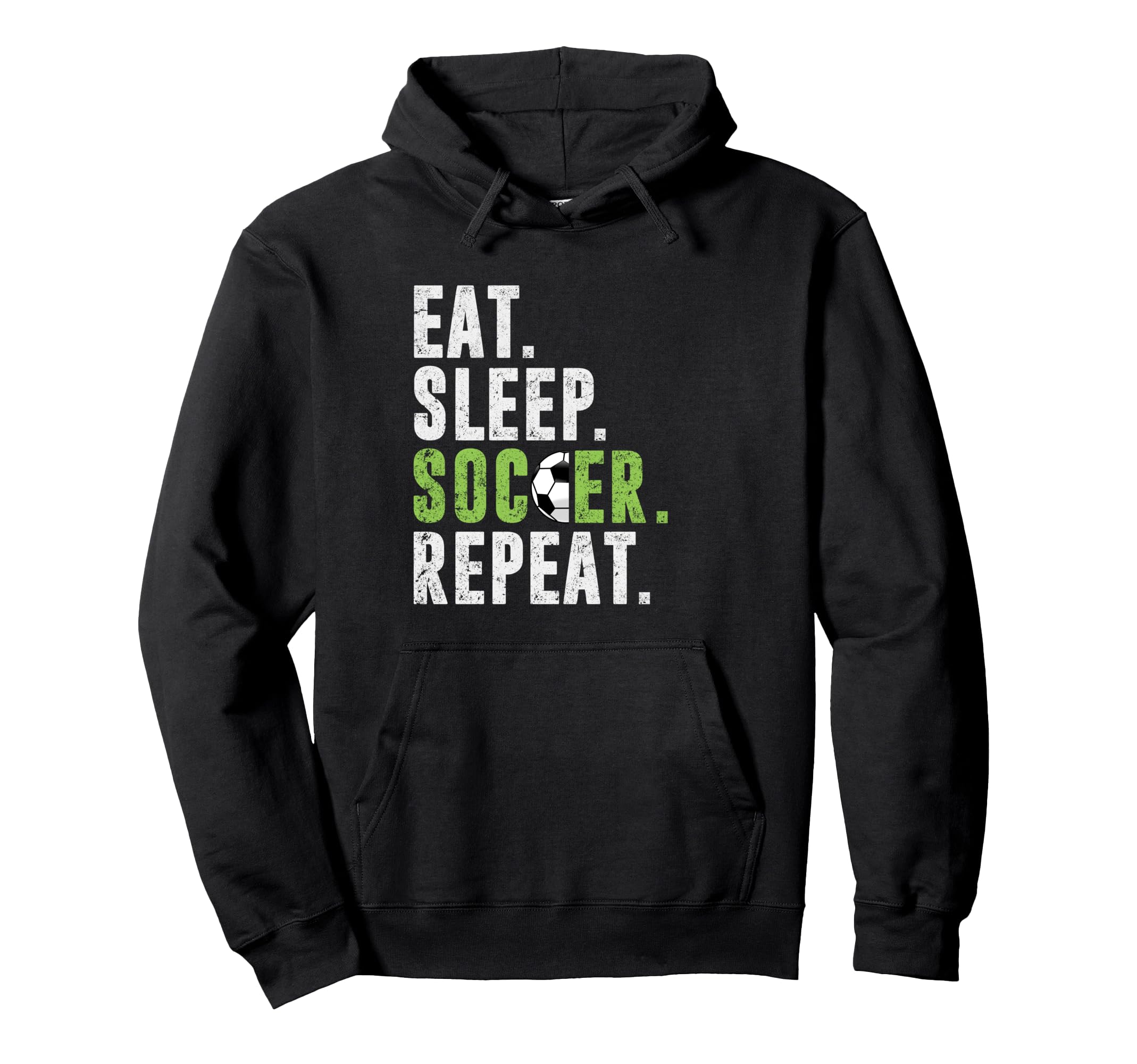 Eat Sleep Soccer Repeat Football Sport Hoodie - Custom Art Print Unisex - T-Shirt, Sweatshirt, Hoodie