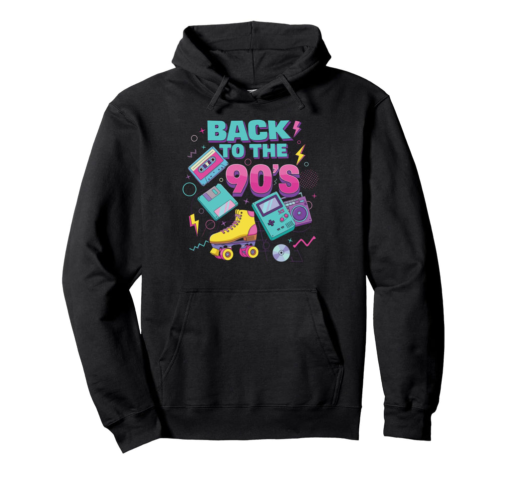 Back To 90S Roller Skates Cassette Tape Hoodie - Graphic Print Men Women - T-Shirt, Sweatshirt, Hoodie