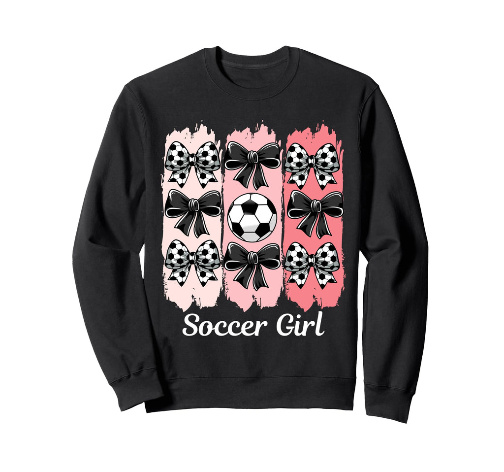 Soccer Coquette Bow Soccer Soccer Sweatshirt - Unique Graphic Men Women - T-Shirt, Sweatshirt, Hoodie