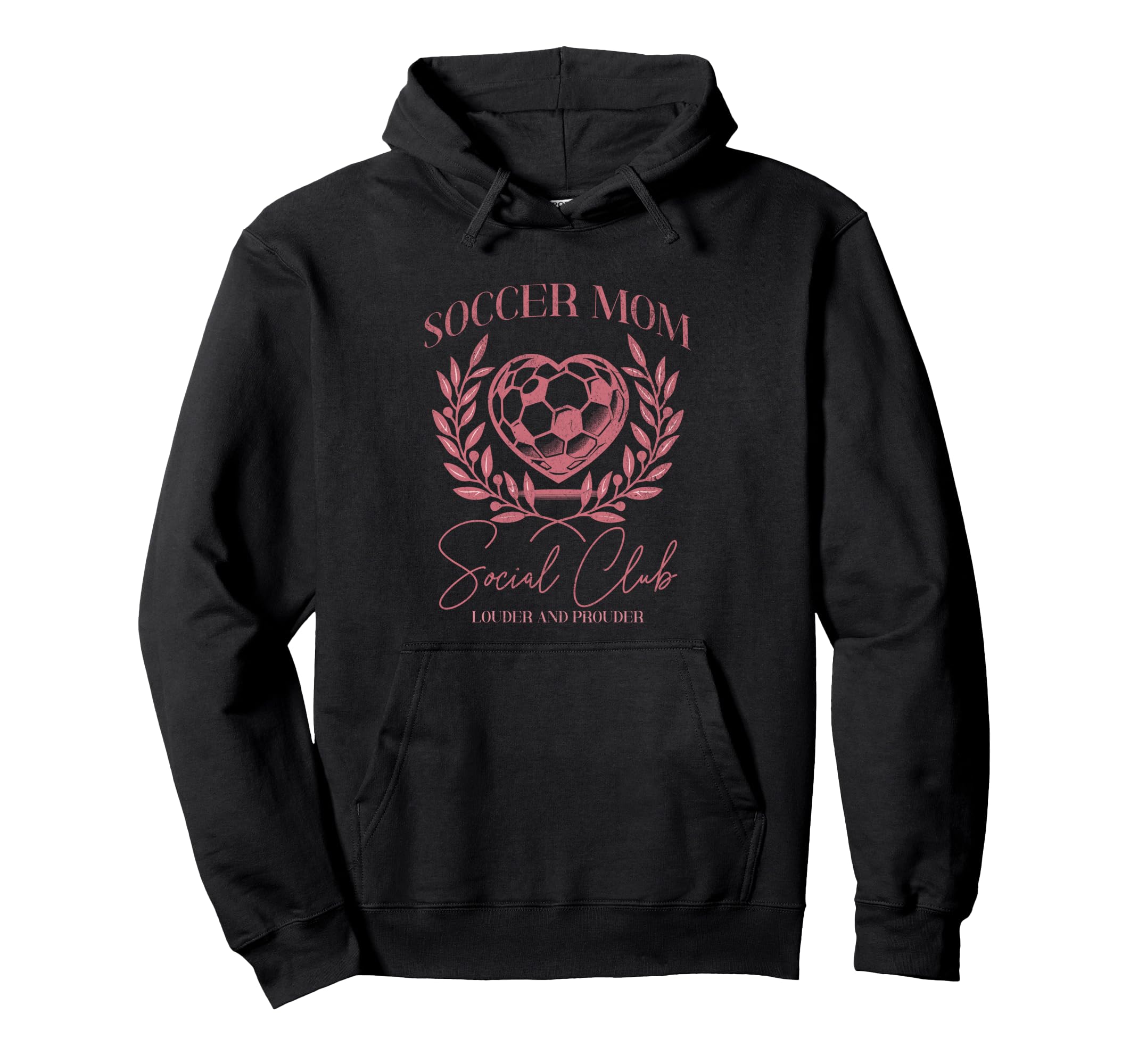 Soccer Mom Social Club Heart Sideline Hoodie - Novelty Apparel for Adults - T-Shirt, Sweatshirt, Hoodie