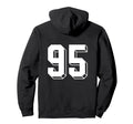 Number 95 Backside 80S 90S Team Jersey Hoodie - Unique Graphic Unisex - T-Shirt, Sweatshirt, Hoodie