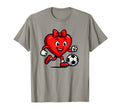 Soccer Valentines Day Heart T-Shirt - Fun Novelty Design for Adults - T-Shirt, Sweatshirt, Hoodie