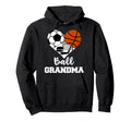 Ball Grandma Heart Funny Soccer Basketball Hoodie - Trendy Graphic Unisex - T-Shirt, Sweatshirt, Hoodie