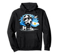 Dabbing Ball Soccer Argentina Flag Hoodie - Casual Everyday Wear Men Women - T-Shirt, Sweatshirt, Hoodie