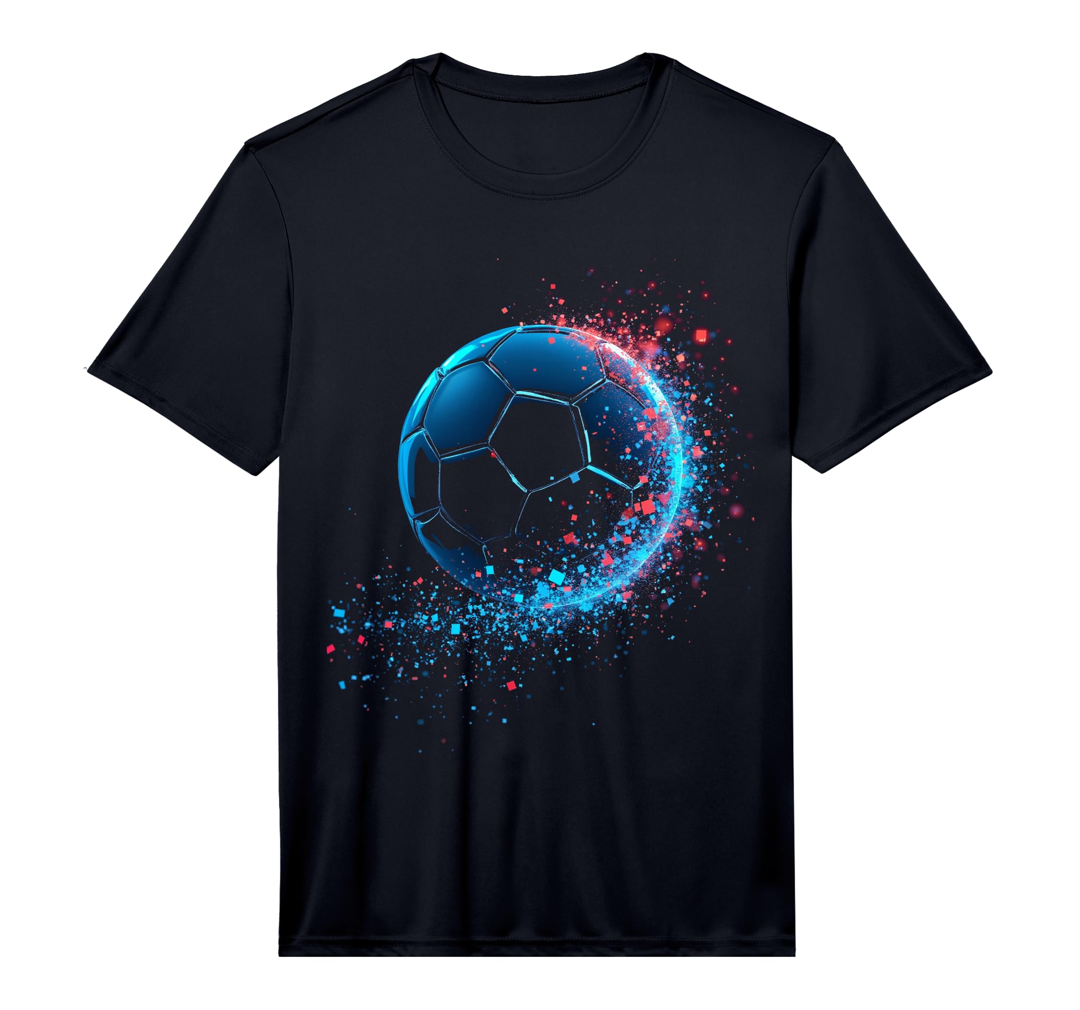 Futuristic Soccer Ball Performance T-Shirt - Custom Art Print Men Women - T-Shirt, Sweatshirt, Hoodie