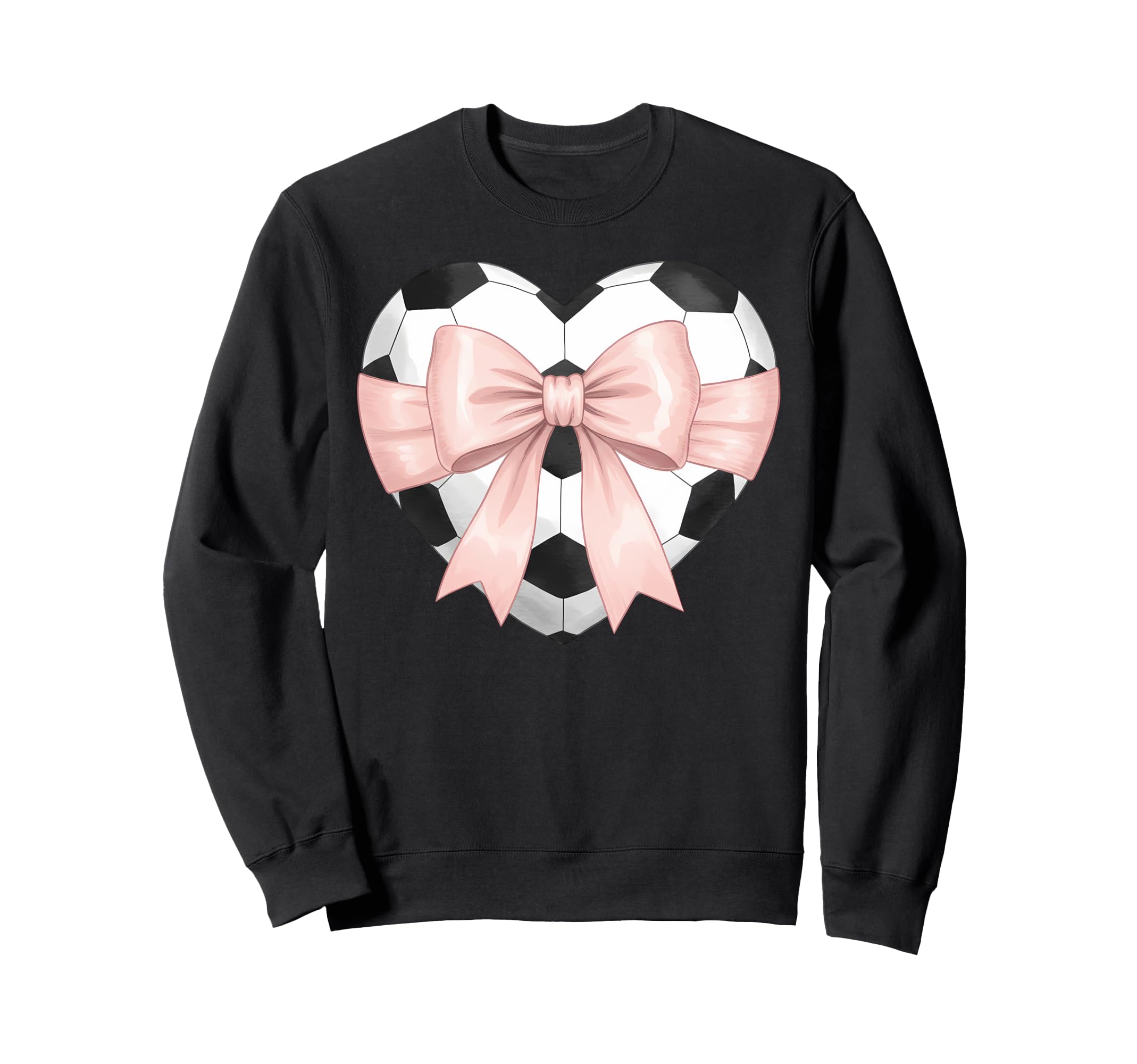 Coquette Soccer Heart Bow Football Sweatshirt - Unique Graphic Men Women - T-Shirt, Sweatshirt, Hoodie