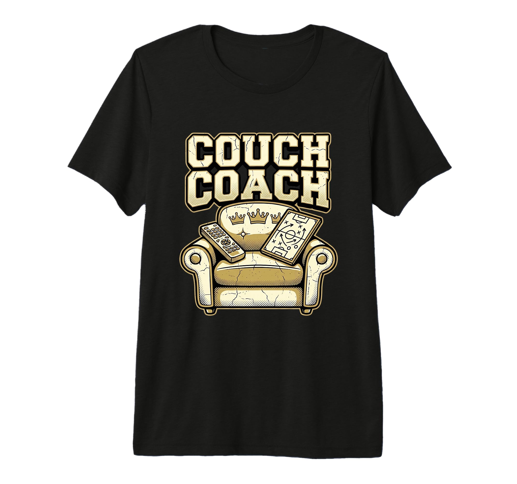 Couch Coach Soccer Fan Armchair Expert T-Shirt - Graphic Print Men Women - T-Shirt, Sweatshirt, Hoodie