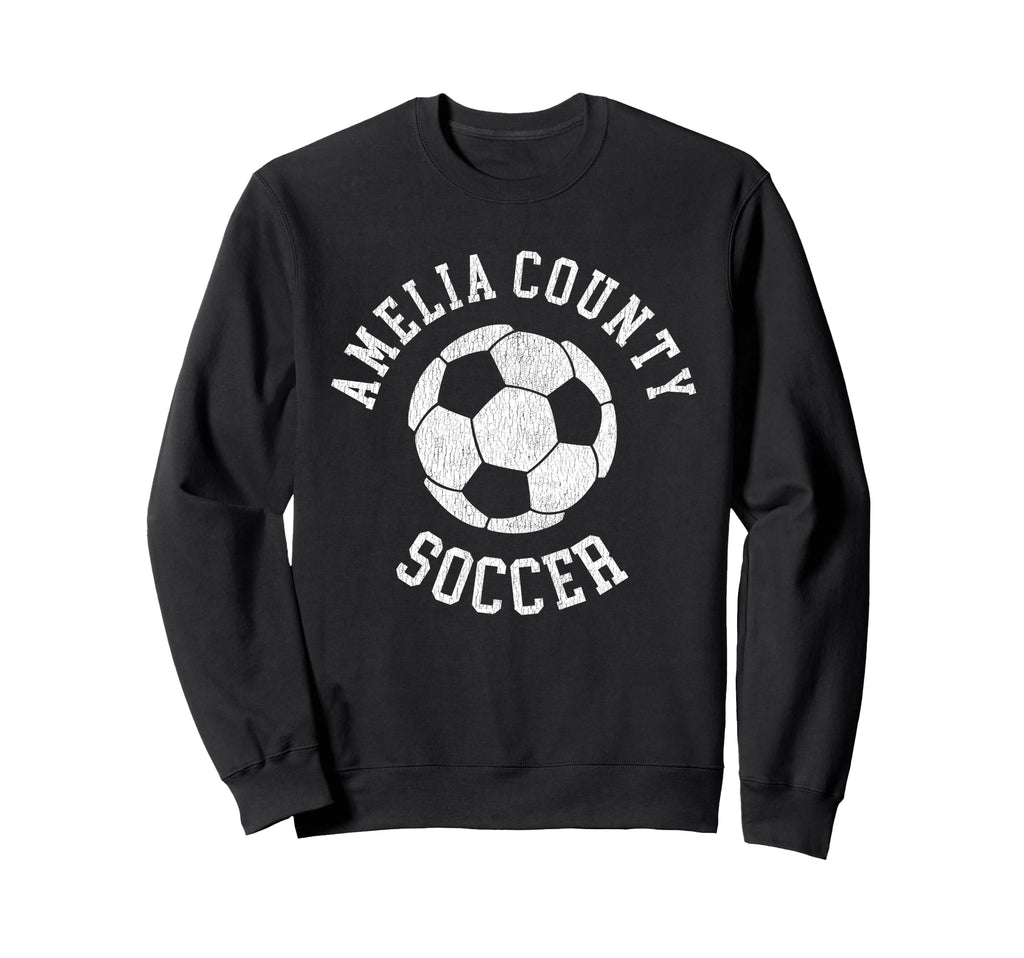 Amelia County Soccer Distressed 90S Sweatshirt - Unique Graphic for Adults - T-Shirt, Sweatshirt, Hoodie