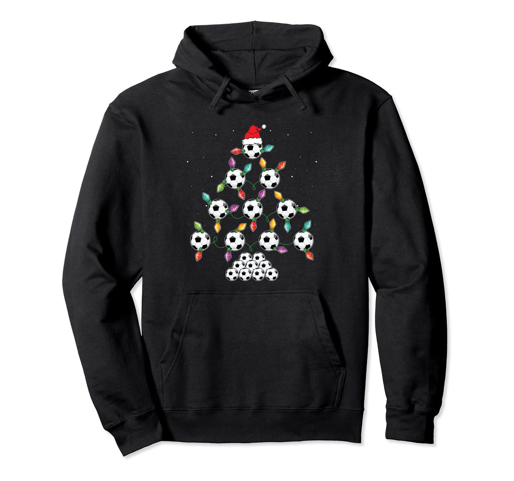 Soccer Tree Sport Enthusiast Lights Hoodie - Unique Graphic Men Women - T-Shirt, Sweatshirt, Hoodie