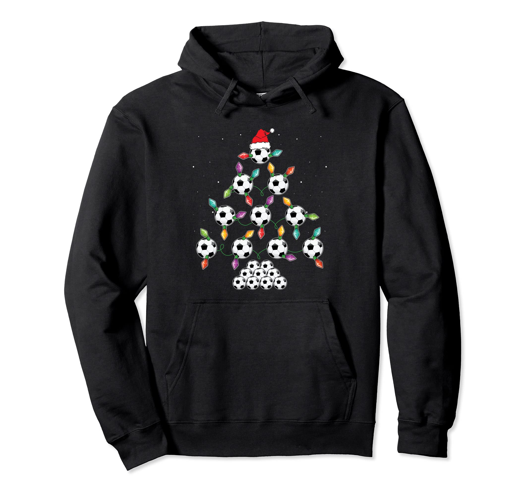 Soccer Tree Sport Enthusiast Lights Hoodie - Unique Graphic Men Women - T-Shirt, Sweatshirt, Hoodie