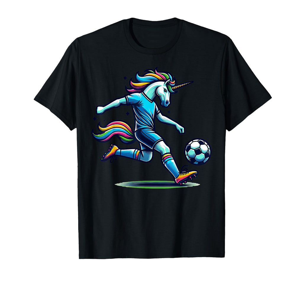 Footballer Unicorn Fans Soccer Team T-Shirt - Novelty Apparel for Adults - T-Shirt, Sweatshirt, Hoodie