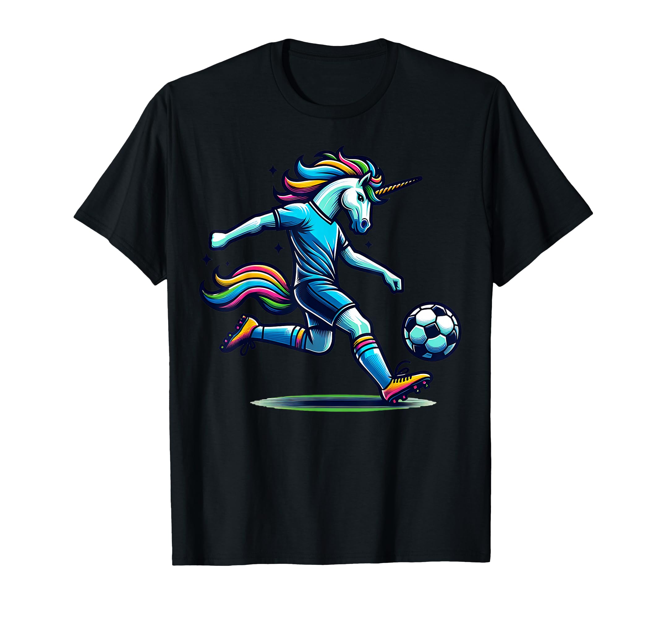 Footballer Unicorn Fans Soccer Team T-Shirt - Novelty Apparel for Adults - T-Shirt, Sweatshirt, Hoodie