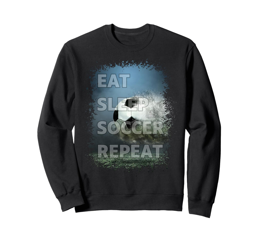 Eat Sleep Soccer Repeat Photo Sweatshirt - Unique Graphic for Adults - T-Shirt, Sweatshirt, Hoodie