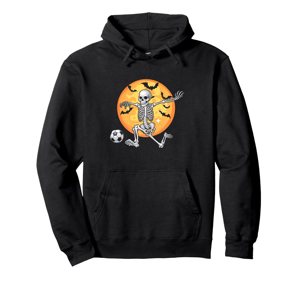 Soccer Skeleton Halloween Soccer Player Hoodie - Trendy Graphic Unisex - T-Shirt, Sweatshirt, Hoodie