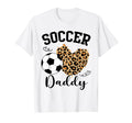 Soccer Daddy Heart Leopard Daddy Family T-Shirt - Unique Graphic Unisex - T-Shirt, Sweatshirt, Hoodie