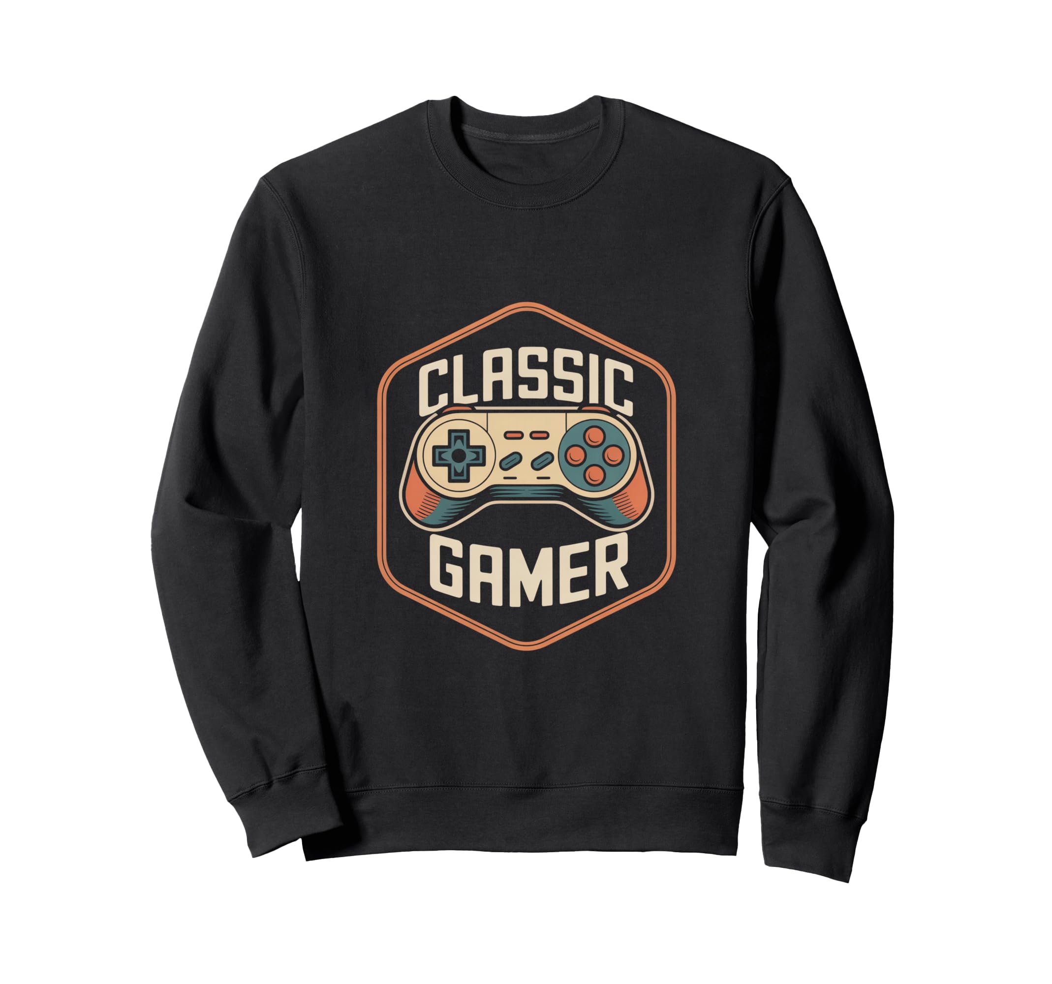 Gamer Controller Gaming Badge Sweatshirt - Graphic Print Men Women - T-Shirt, Sweatshirt, Hoodie
