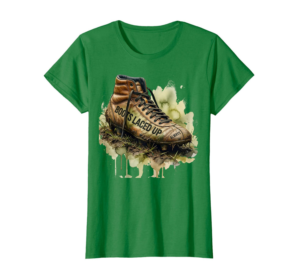 Boots Laced Up Always Soccer T-Shirt - Minimalist Print for Adults - T-Shirt, Sweatshirt, Hoodie
