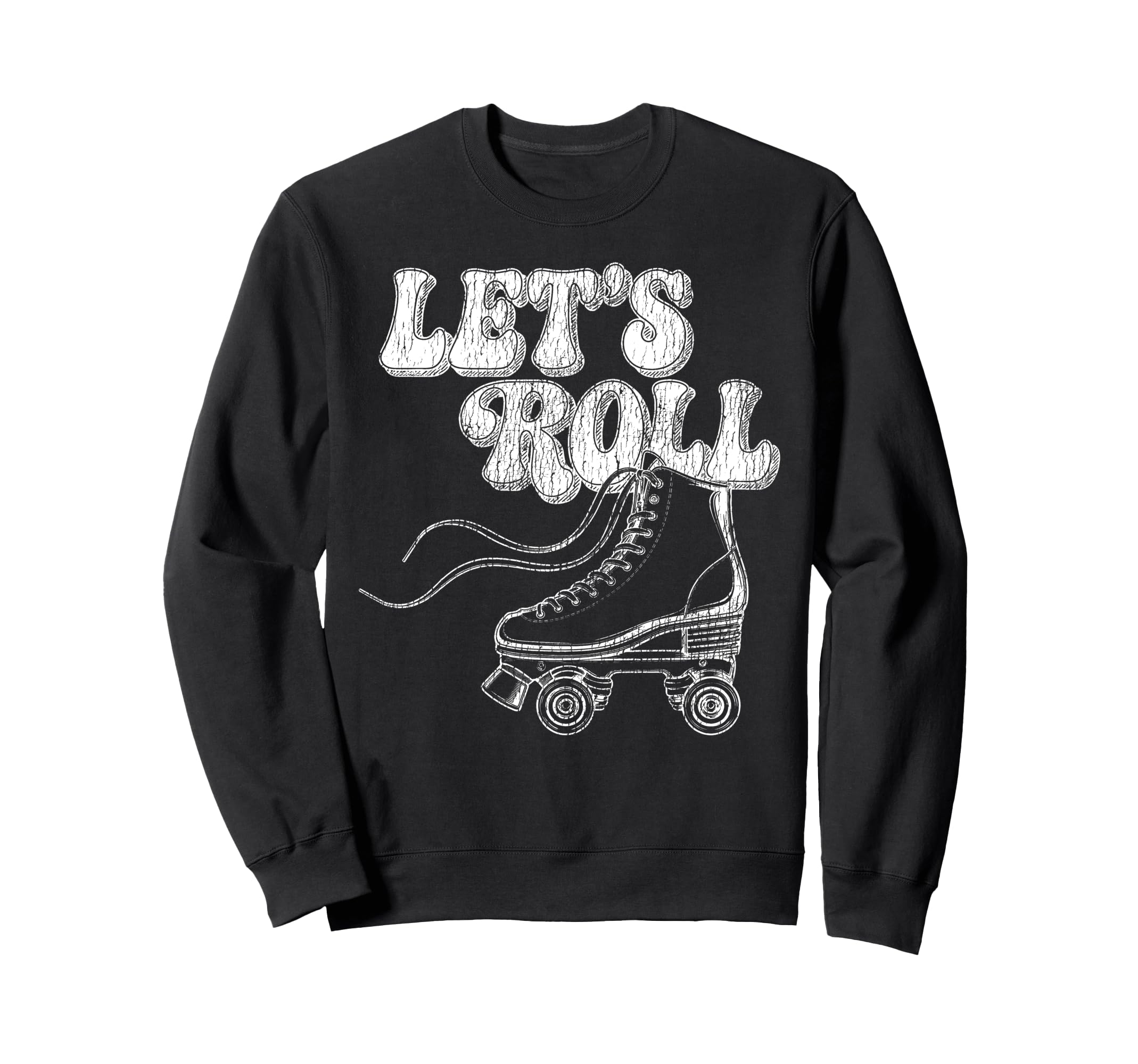 Roller Skating Skate 1970S Lets Sweatshirt - Aesthetic Graphic for Adults - T-Shirt, Sweatshirt, Hoodie