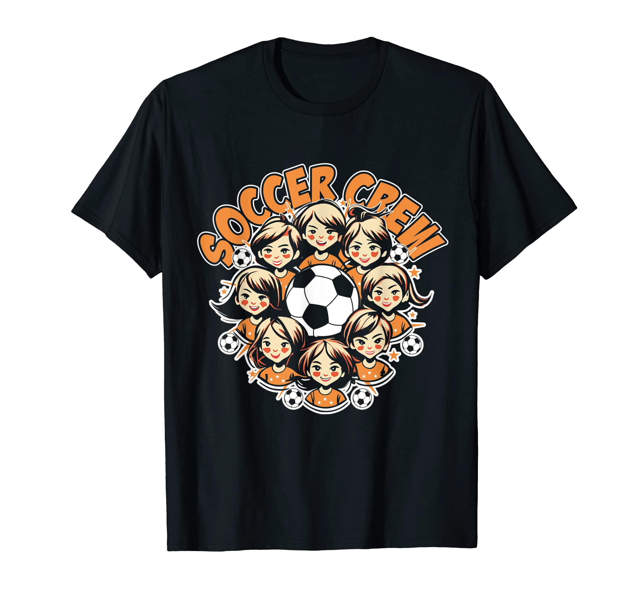 Soccer Ladies Crew Soccer Team Group T-Shirt - Trendy Graphic for Adults - T-Shirt, Sweatshirt, Hoodie