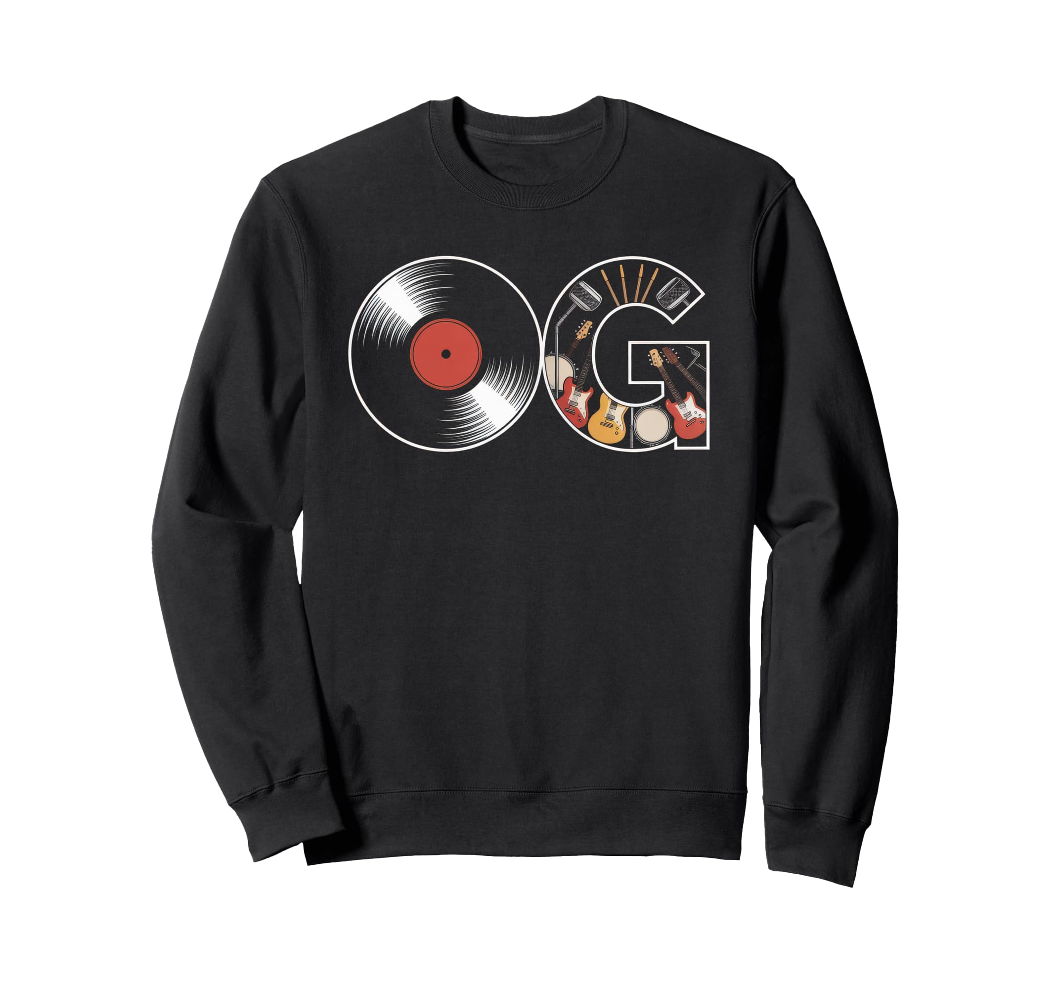 Old School Og Hip Hop Vinyl Sweatshirt - Casual Everyday Wear Men Women - T-Shirt, Sweatshirt, Hoodie