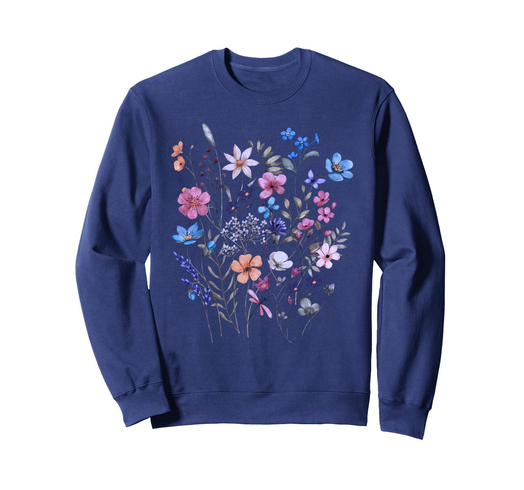 Flowers Wildflower Floral Gardening Sweatshirt - Trendy Graphic Unisex - T-Shirt, Sweatshirt, Hoodie